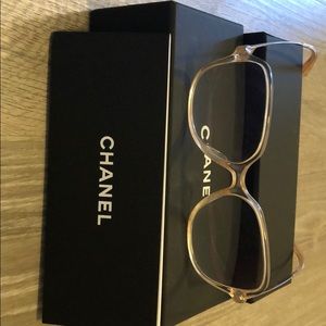 Light pink Chanel eye glasses